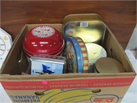 Box Lot of Tins / Containers