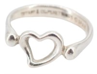 Tiffany & Co Elsa Peretti Open Heart Silver Ring