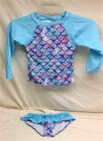 S). NEW, GIRLS 2-PIECE SWIMSUIT, GIRLS SIZE