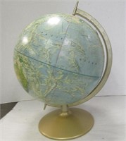 16" Tall World-Rotating Globe on Stand