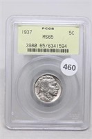 1937 MS65 Buffalo Nickel