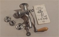 Spong No. 201 Mincer W/ Cutters & Book