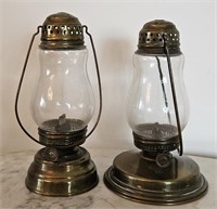Antique WBG Co. Brass Oil Lamp & 1 Unmarked