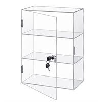 Barydat Acrylic Display Case with Lock Key Counter
