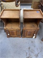 2 Wood End Tables 16"L x 12"W x 30"H