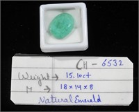 Natural Emerald Gem  15.1ct