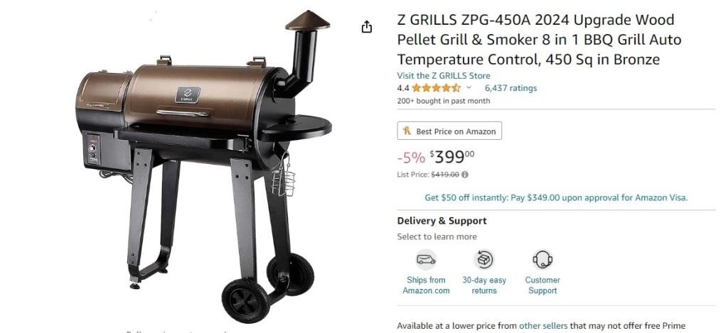 FM4066 Pellet Grill  Smoker 8 in 1