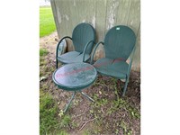 Outdoor Metal Chairs & Table