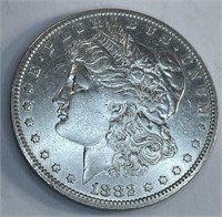 1882 o AU Grade Morgan Silver Dollar