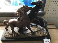 1975 CONTINENTAL STUDIOS PLASTER HORSES STATUE