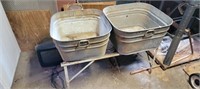 Wash tubs with stand