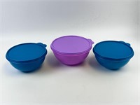 New Tupperware Lidded Mixing Bowls 12 & 8-3/4 Cup