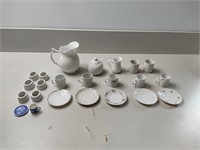 Cups & Saucers, Napkin Rings, Pitcher