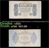 1922 Germany (Weimar Republic) 100 Marks Banknote