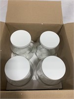 4 PACK OF 1 GALLON GLASS JARS WITH WIDE MOUTH