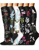 New (Size S/M) 6 Pairs Compression Socks for