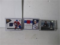 LOT OF 3  ASSORTED JERSEY  HOCKEY CARDS
