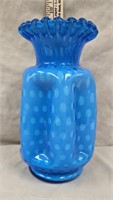 Vintage Fenton Optic Bubble Aqua Vase
