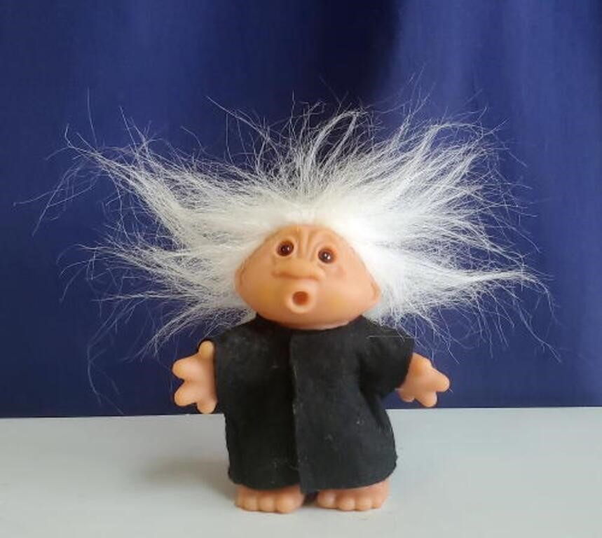 Vintage White-Haired Troll Doll 1985
