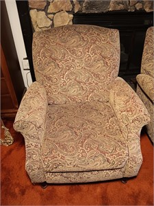 (2) Floral Upholstered Reclining Chairs.