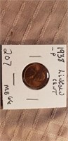 1938P Lincoln Cent Red MS66