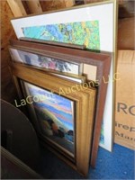 assorted framed prints paintings