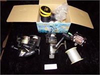 4 Fishing Reels and Line