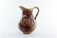 Vintage Hand Painted Asian Them Pottery Pitcher