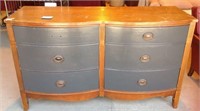Vintage mahogany six drawer dresser