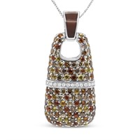 Round 2.77ct Multi-gemstone & Diamond Necklace