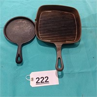 2 Cast Iron Griddles