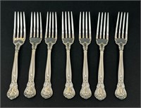 7 Birk's Sterling Luncheon Forks