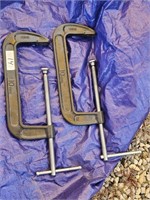 Pair of large C clamps