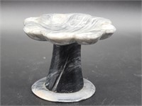 4in Tall Gray Marble Pillar Candle Stand