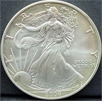 2004 silver eagle coin