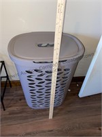 Laundry hamper and box box of hangers