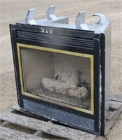 Gas Fireplace Insert, Approx 36"x35"x21"