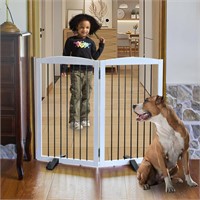 ZJSF Freestanding Foldable Indoor Dog Fence for St