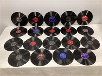 Nineteen Vintage 78RPM Records