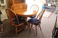 7-piece birch dining room set  table with two