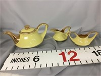 USA yellow with 22 kt. Gold trim teapot and