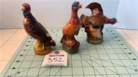 Vintage Wild Turkey Mini Decanter No. 1, 2, & 3