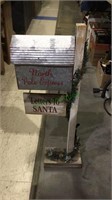 Wood and metal front porch Christmas decoration