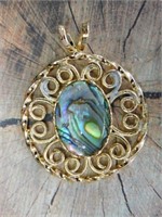 ABALONE PENDANT ROCK STONE LAPIDARY SPECIMEN