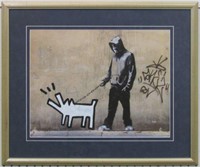 WALKING KEITH HARING DOG BY GICLEE BY BANKSY