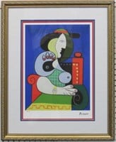 SEATED WEARING WATCH L. E. /500 GICLEE BY PICASSO