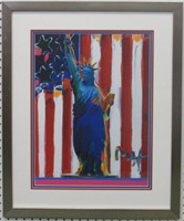 LIBERTY AND FLAG GICLEE BY PETER MAX