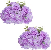 NUPTIO 2 Pcs Purple Rose Balls