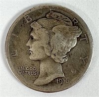 1916-D MERCURY DIME