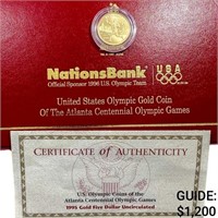 1995 $5 .294oz U.S. Olympic Gold